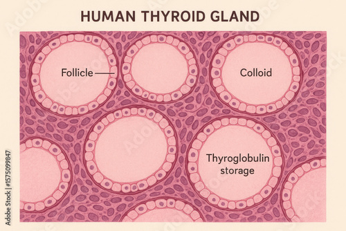 Human Thyroid Gland Illustration