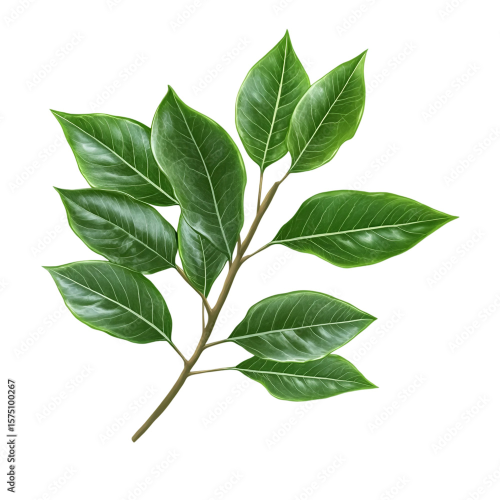 Obraz premium PNG Plant leaf tree white background. AI generated Image by rawpixel.