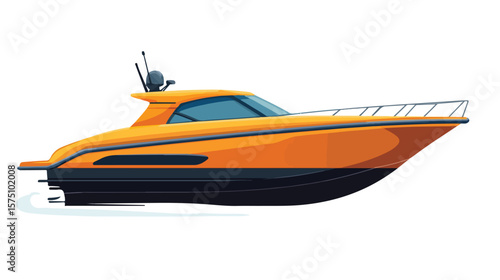 Speed Boat Vector Illustration for Water Sports Enthusiasts