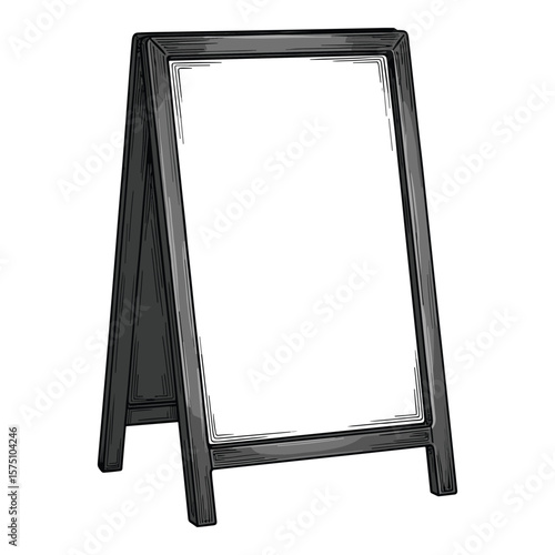 Easel Sign Mockup Template for Menu Board or Advertising Display Board Design