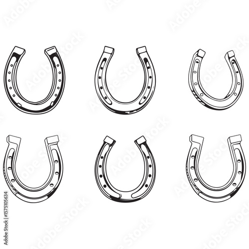Horseshoe icon vector illustration.
