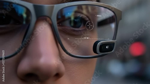 Futuristic Smart Glasses: Augmented Reality Vision and Advanced Technology Interface