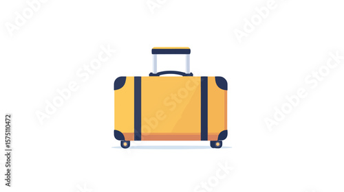 Modern Flat Vector Design of Luggage Suitcase Isolated on White Background