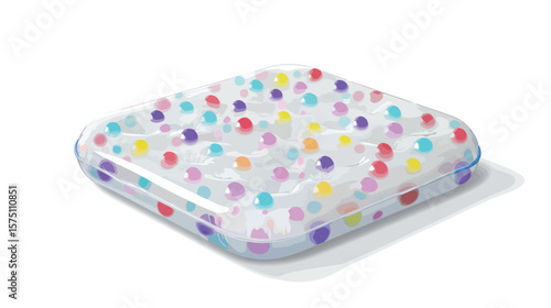 Transparent Inflatable Water Mattress for Pool - Refreshing Summertime Relaxation Concept