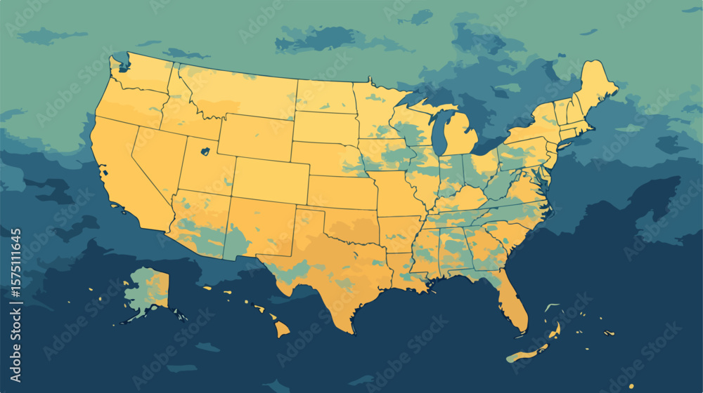 Obraz premium Detailed Vector Map of American Central Region for Professionals