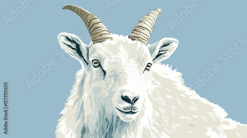 Majestic Mountain Goat Vector Art for Creative Projects