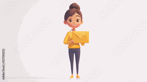 Corporate Communication Concept: New Message Inbox Letter