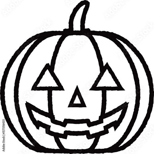 Halloween pumpkin -1-2 mono
Jack o'lantern cute simple icon