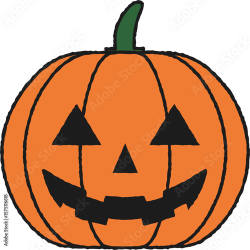Halloween pumpkin -1-2 
Jack o'lantern cute simple icon