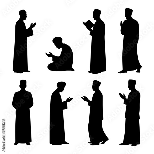 Wallpaper Mural Unique and good quality Muslim man silhouette set Torontodigital.ca