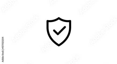 Shield with checkmark icon representing security and verification done