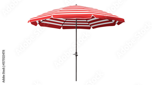 Vibrant Beach Umbrella Illustration on White Background