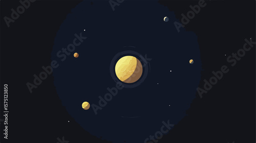 Solar System Planets Illustration with Astronomical Details