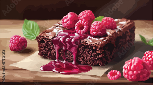 Decadent Raspberry Chocolate Brownie Delight