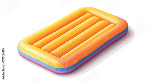 Vibrant Inflatable Water Mattress for Pool - Bright Color