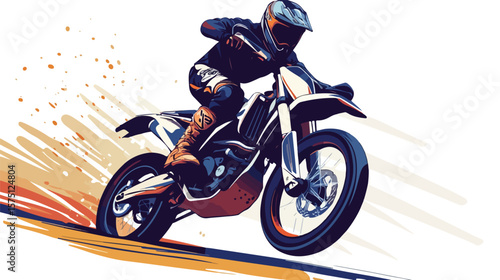Extreme Sports: Professional Man Riding Motorcycles Adventure