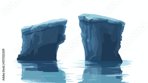 Majestic Cliff Landscape Vector Design for Graphic Projects