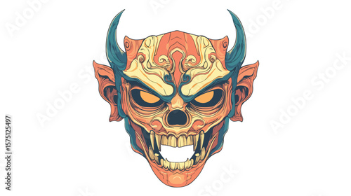 Creepy Halloween Mask with Scary Design for Trick or Treating
