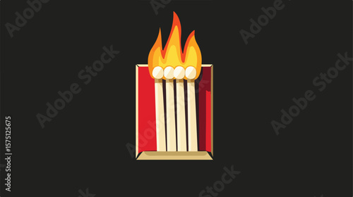 Matchbox Flat Vector Icon Design for Creative Projects