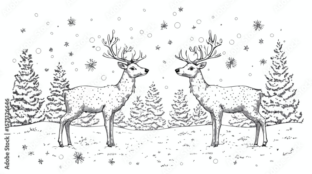 Obraz premium Festive Merry Christmas and Happy New Year 2023 Greeting Card