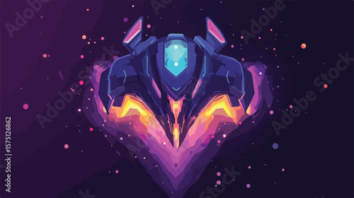 Professional Gaming Setup with Flat Vector Illustration Centered