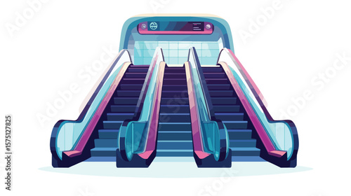 Modern Electronic Glass Escalator Stairs Design