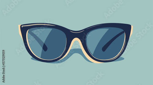 Modern Eyeglasses Perspective View Illustration for Optometry Concept