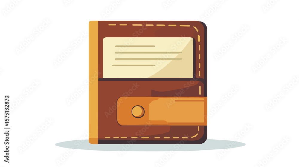 Obraz premium Modern Passbook Flat Vector Design on White Background