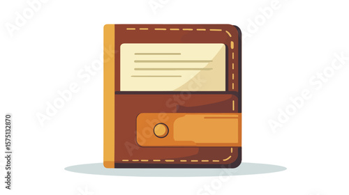 Modern Passbook Flat Vector Design on White Background