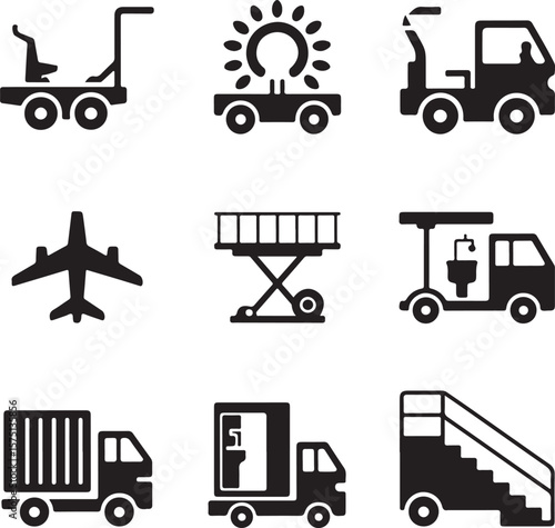 Airport Ground Support Vehicles.