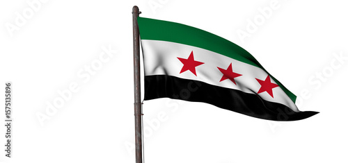 Konstfotografi Syria Flag, Flag of the Syrian Revolution - New Syrian Flag