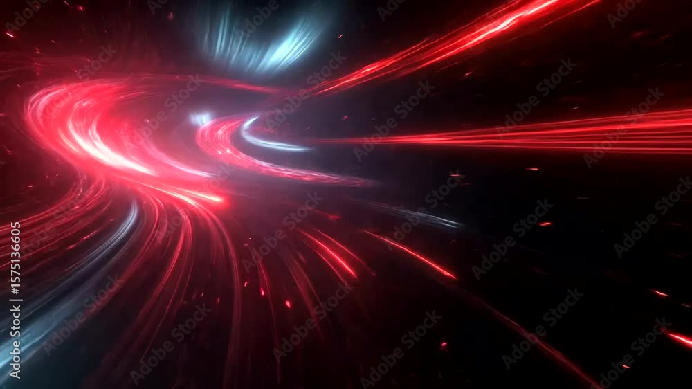 Abstract red and blue light streaks in a tunnel, mesmerizing futuristic visuals Abstract red and blue light streaks in a tunnel, mesmerizing futuristic visuals