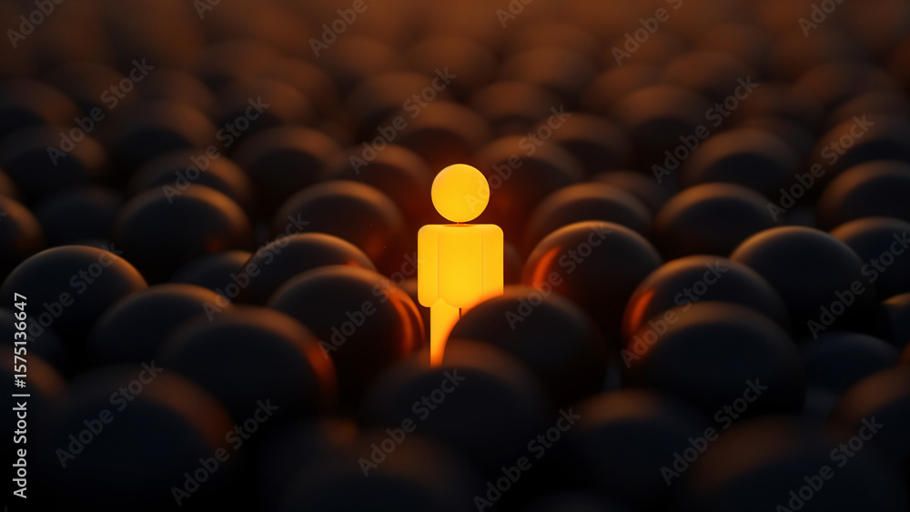 Fototapeta premium Standing out from the crowd