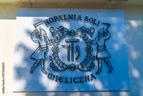 Cuadro en lienzo Logo of Wieliczka Salt Mine in Wieliczka, Poland