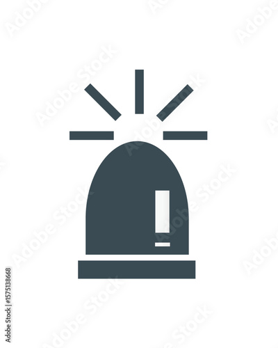 A stylized illustration of a flashing emergency siren, signaling urgency.