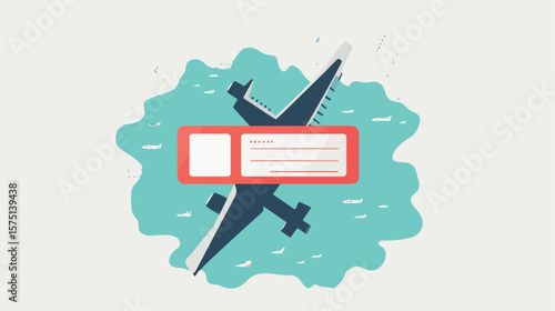 Modern Plane Ticket Flat Vector Icon Design for Travel Agencies