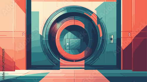 Secure Payment Flat Vector Illustration Centered