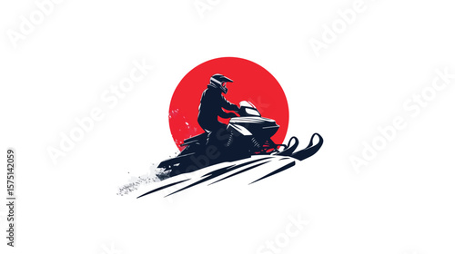 Stylish Snowmobile Logo Design for Professional Branding