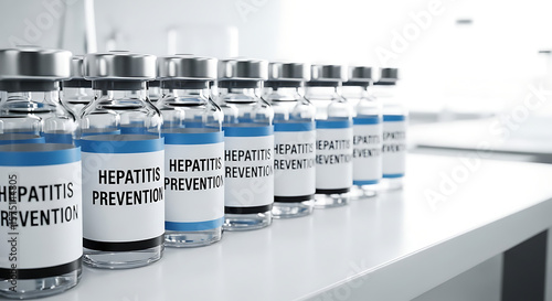 Row of vials labeled 