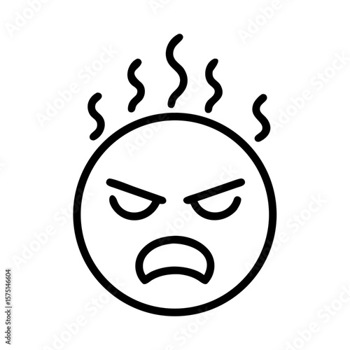 An emoticon embodies raw frustration, showcasing a universally relatable emotion.