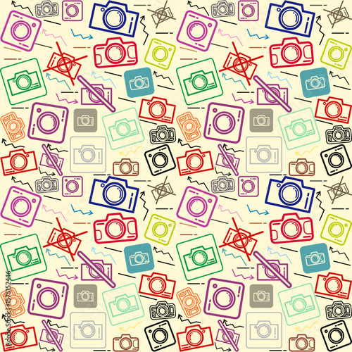 seamless pattern with doodle icons