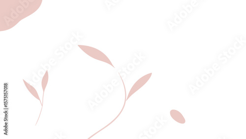 Elegant botanical illustration with soft blush tones and minimalist floral elements