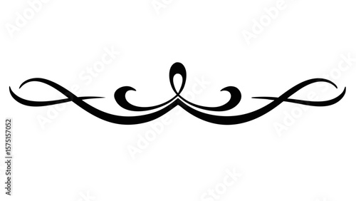 Elegant decorative swirls design element vector suitable for invitations or page decorations