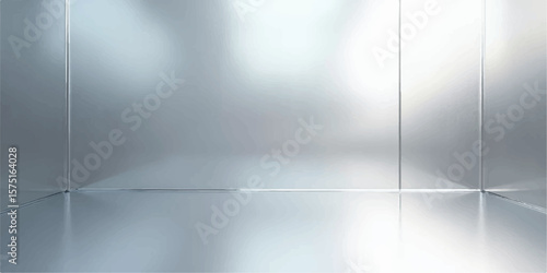 Brushed metal plate texture background with silver steel surface and shiny polished pattern