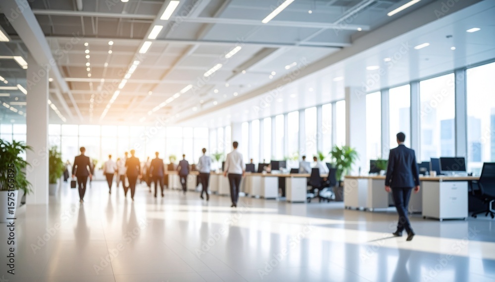 Business office with blurred people casual wear, with blurred bokeh background Business office with blurred people casual wear, with blurred bokeh background