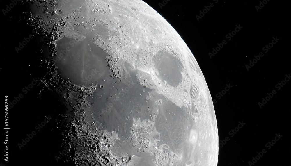 Naklejka premium Close-up of moon's surface