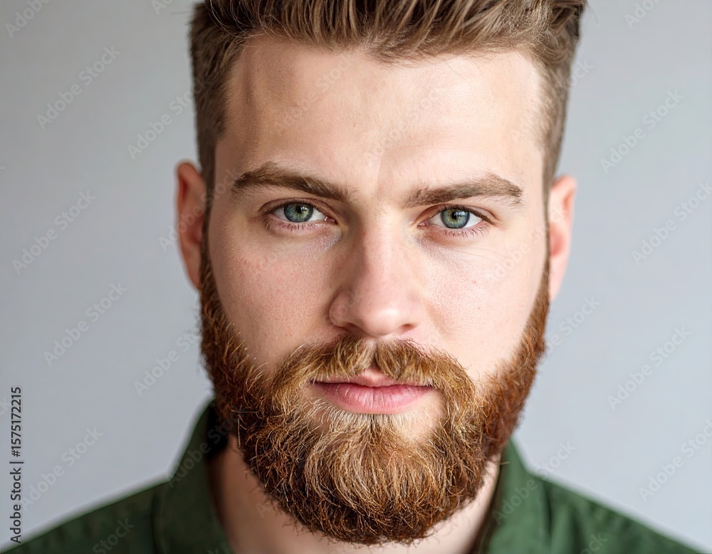 Fototapeta premium Close-up portrait of a man with a beard