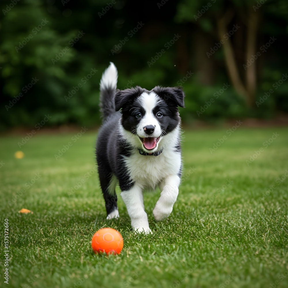 Fototapeta premium Lovely and cute baby puppy