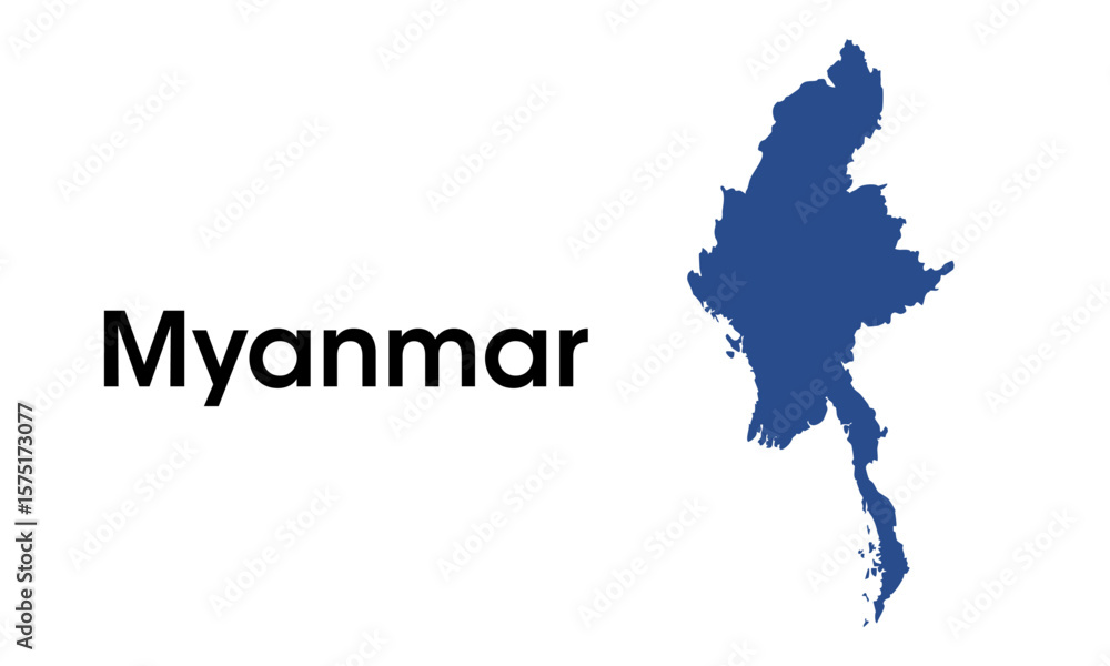 Obraz premium myanmar map