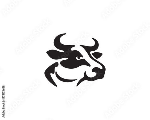 head cow art logo icon symbol design template illustration inspiration